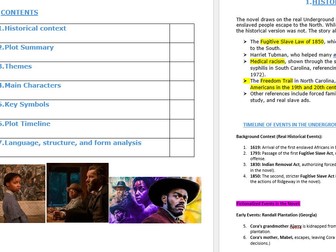 The Underground Railroad Colson Whitehead Revision Literature 9695 As level