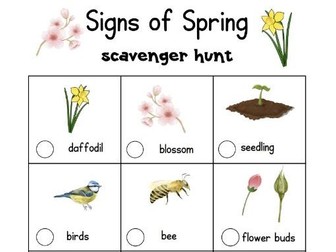 Signs of Spring Scavenger Hunt