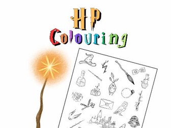 Harry Potter colouring/doodle page