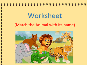 match the word with the picture worksheet