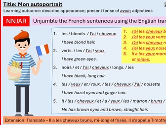 Allez 1 - Module 1 Unit 3 - Mon autoportrait