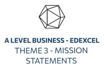 A Level Business - Edexcel - Theme 3 - MISSION STATEMENTS