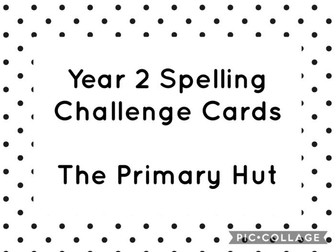 Year 2 Spelling Challenge Cards