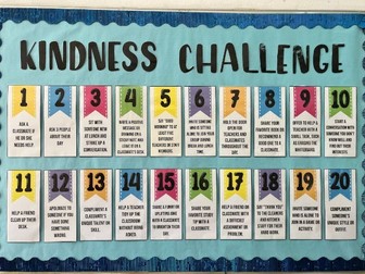 Kindness Challenge School Board Display