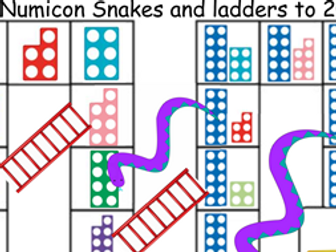 Numicon counting to 20 snakes and ladders