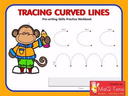 tracing curved lines workbook teaching resources