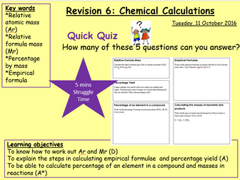 C2a Quantitative Chemistry Revision