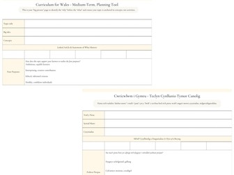 Curriculum for Wales | English and Welsh Bundle | Medium-Term Planning