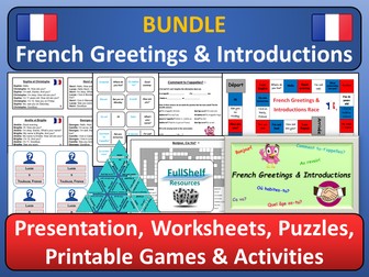 French Greetings and Introductions BUNDLE