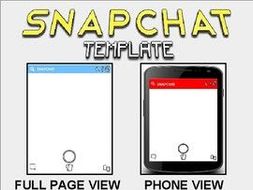 Snapchat Template Teaching Resources