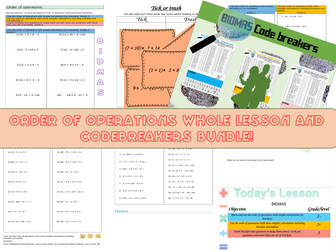 BIDMAS lesson and code-breaker extension activity