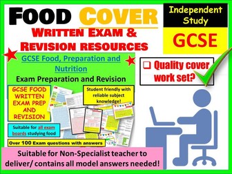 GCSE Food Cover Work/Cover Lesson - Food Revision