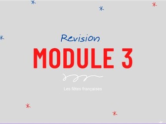 Year 9 French Module 3 Studio revision  - Les fêtes françaises
