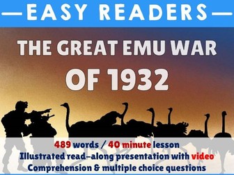 Comprehension - The Great Emu War of 1932 - PowerPoint & Worksheet