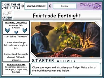 Fairtrade Lesson (learn about fair trade & Fairtrade Fortnight)