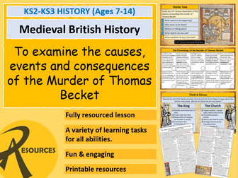 KS3 History: The Murder of Thomas Becket (Causes, events & consequences)