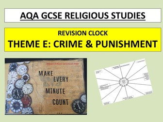 Revision Clock AQA GCSE Religious Studies - Theme E (Crime and Punishment)