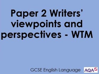 GCSE English Language Paper 2 Revision