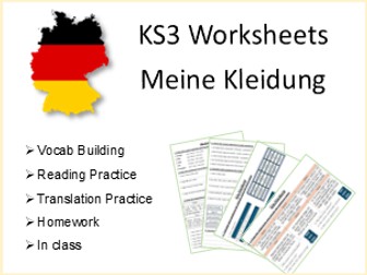 German KS3 - Kleidung - Worksheet