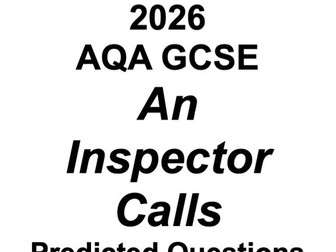 2026 GCSE An Inspector Calls AQA Predicted Questions
