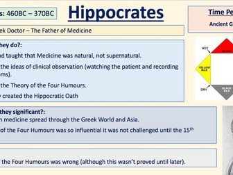 Medicine through Time: Key Individuals Revision/Flashcards/Wall Display (Edexcel)