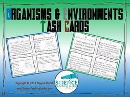 Organisms and Environments Task Cards