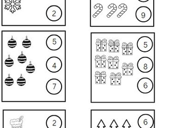 1-10 and 1-20 festive Counting Sheets