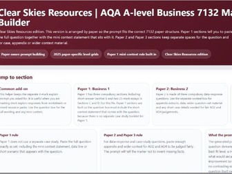 AQA Business marking Prompt creator -