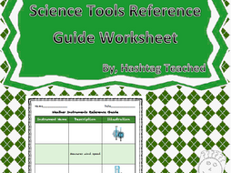 Weather Instruments Reference Guide Worksheet
