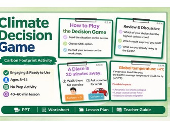 Climate Change Lesson: What If Everyone Lived Like You?