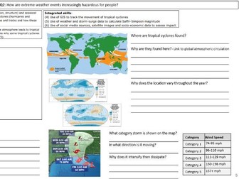 GCSE Geography Edexcel B Revision Booklet, Exam Questions and Lesson- Topic 1: Hazardous Earth