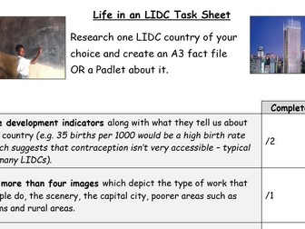 Life in an LIDC Task