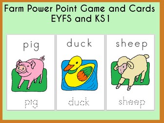 Farm Power Point Game and Cards EYFS KS1
