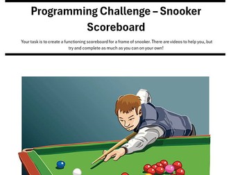 Python Programming Challenge (Snooker Scoreboard)