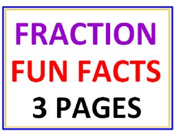 Fraction Fun Facts Questions and Answers