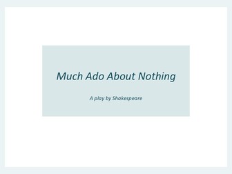 Much Ado About Nothing SOW Y9