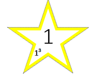 Cubed and squared numbers for display