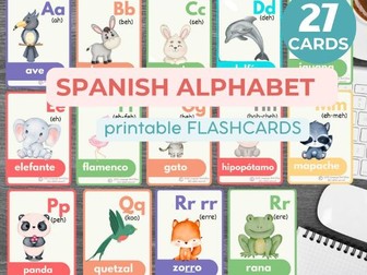 SPANISH ALPHABET flashcards - Animals