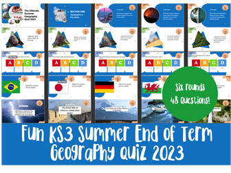 Geography summer end of term quiz 2023 KS3
