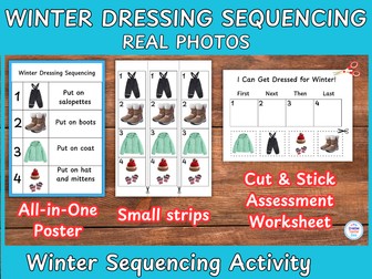 Winter Dressing Sequencing Real Photos | EYFS