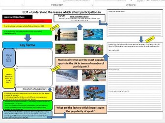 OCR Cambridge Nationals Sport Studies Revision learning Mats