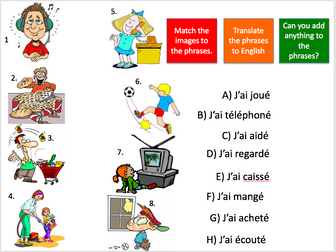 Le weekend dernier (perfect tense with avoir) - Expo 2 Module 2 - Differentiated lesson