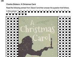 A Christmas Carol Mock Exam Questions - AQA