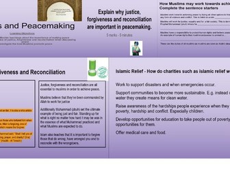 Muslims and peace-making - Edexcel Spec B