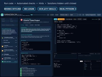 Free GCSE Python Programming Tutor Demo - 8 Interactive Auto-Marked Challenges