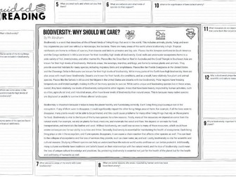 Biodiversity Guided Reading