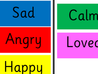 Emotion cards for display