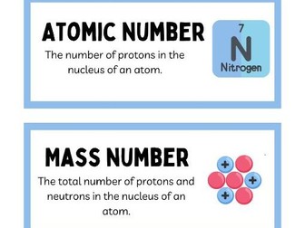 Double Award Science Chemistry Word Wall