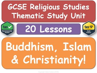 Buddhism, Islam & Christianity (Theme A: Relationships & Families) [20 Lessons]