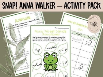 Snap! - Anna Walker | Literacy Worksheets and Activities | BOOK WEEK 2023